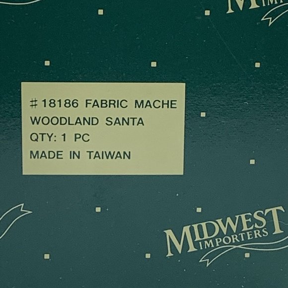 Woodland Santa Midwest Importers Fabric Mache #18186 in Box 10 I… - Picture 14 of 16